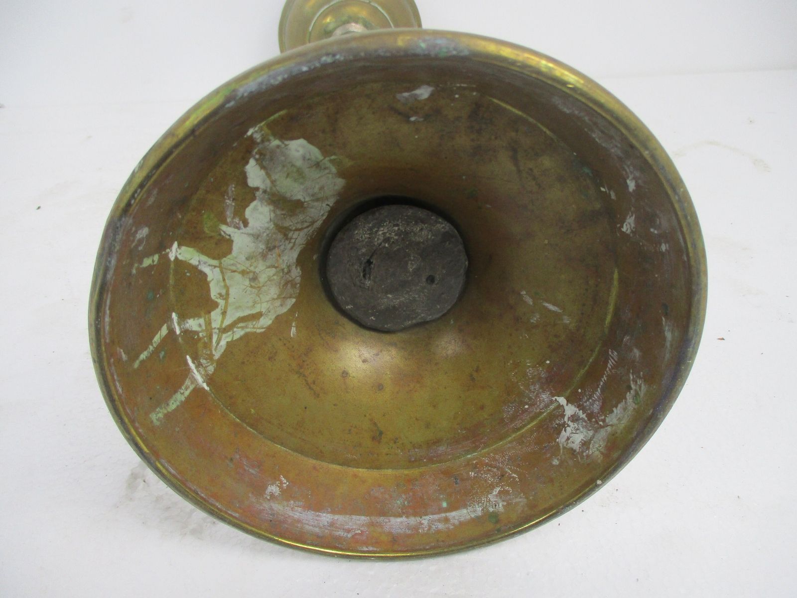 Antique Candle Holder Candle Stick Church  Chapel Altar Monastery Brass 24.4&Quo photo vintage