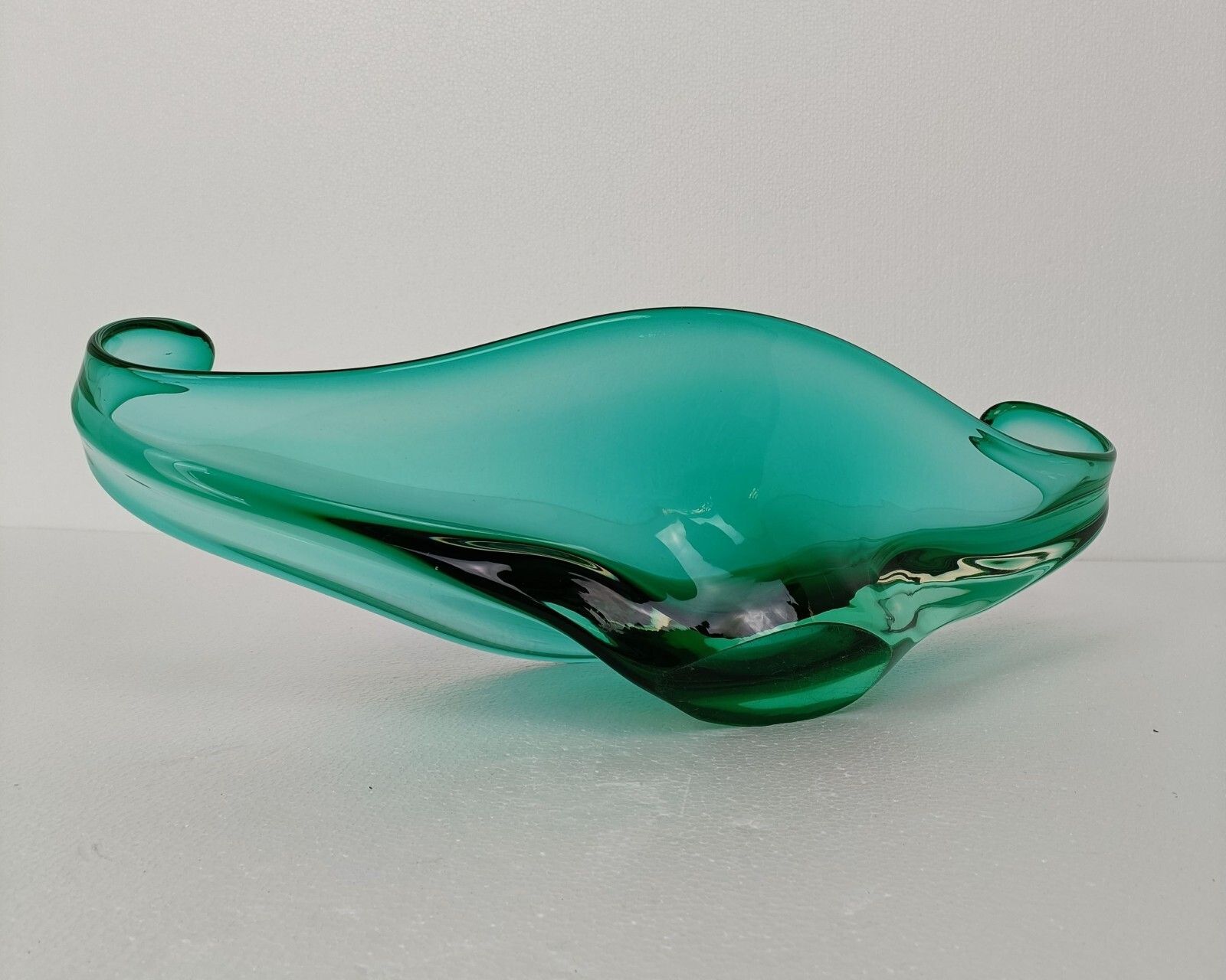 photo furniture Italian Large Green Bowl Dish Centerpiece Murano Seguso Art Glass Stunning Wow