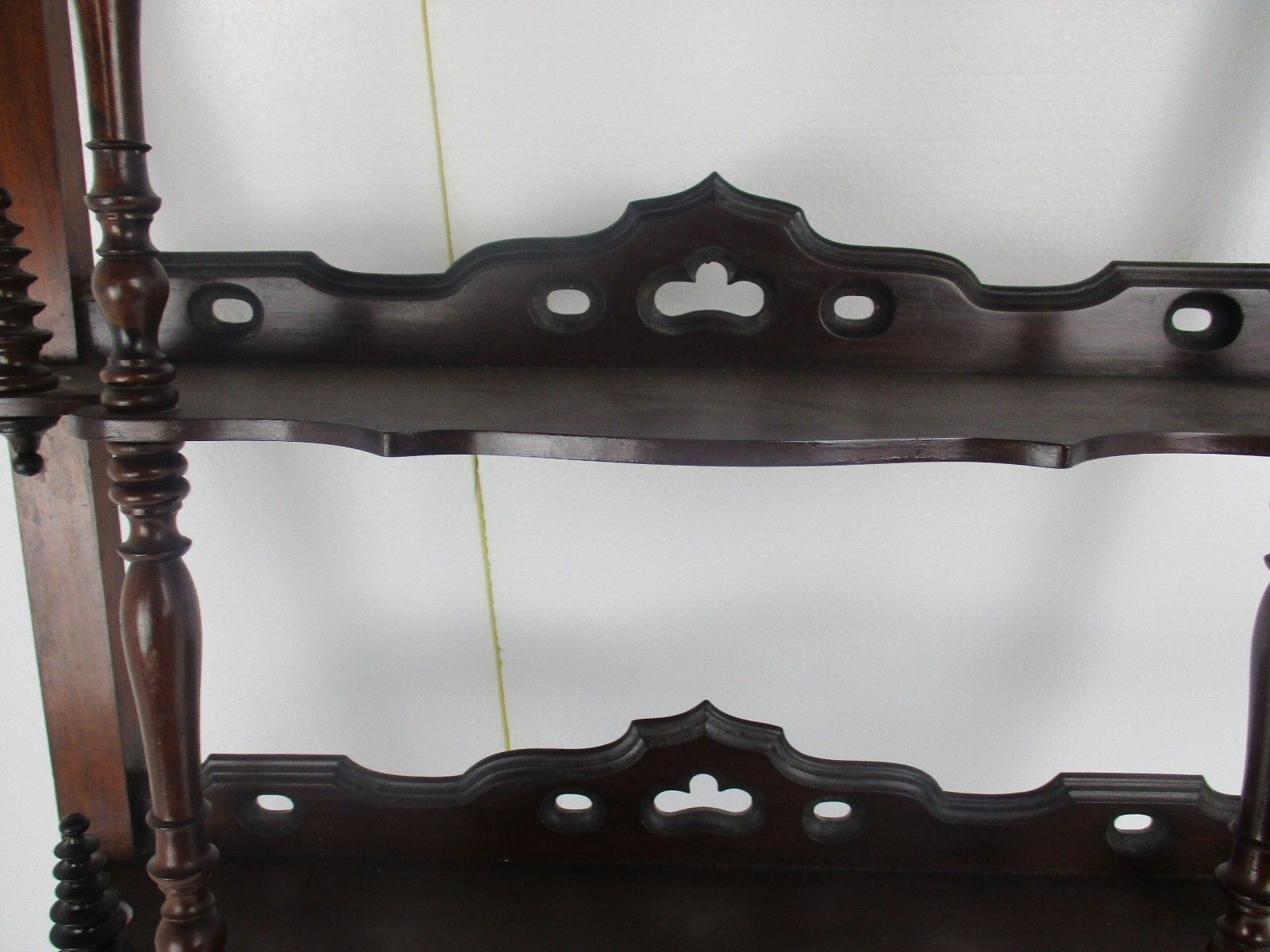 Edwardian Shelf Cabinet Bobbin Spindles Standing And Hanging Wood Gorgeous Htf photo buy
