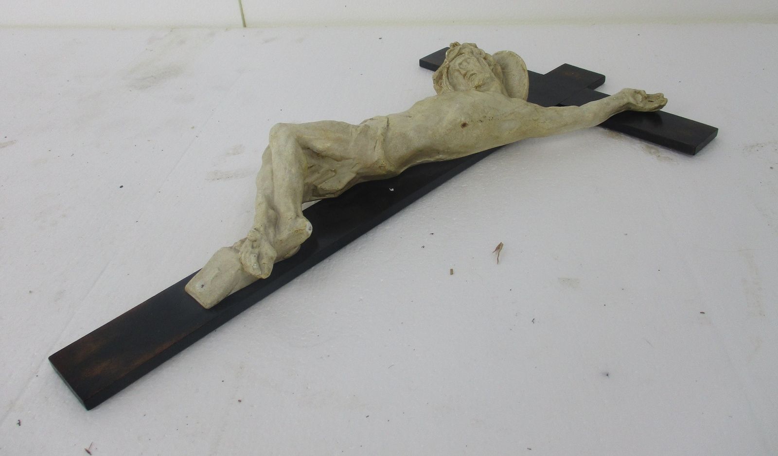 Wood Hanging Crucifix Plaster Corpus Van Der Meeren Or Van Der Meeren Style Very photo buy