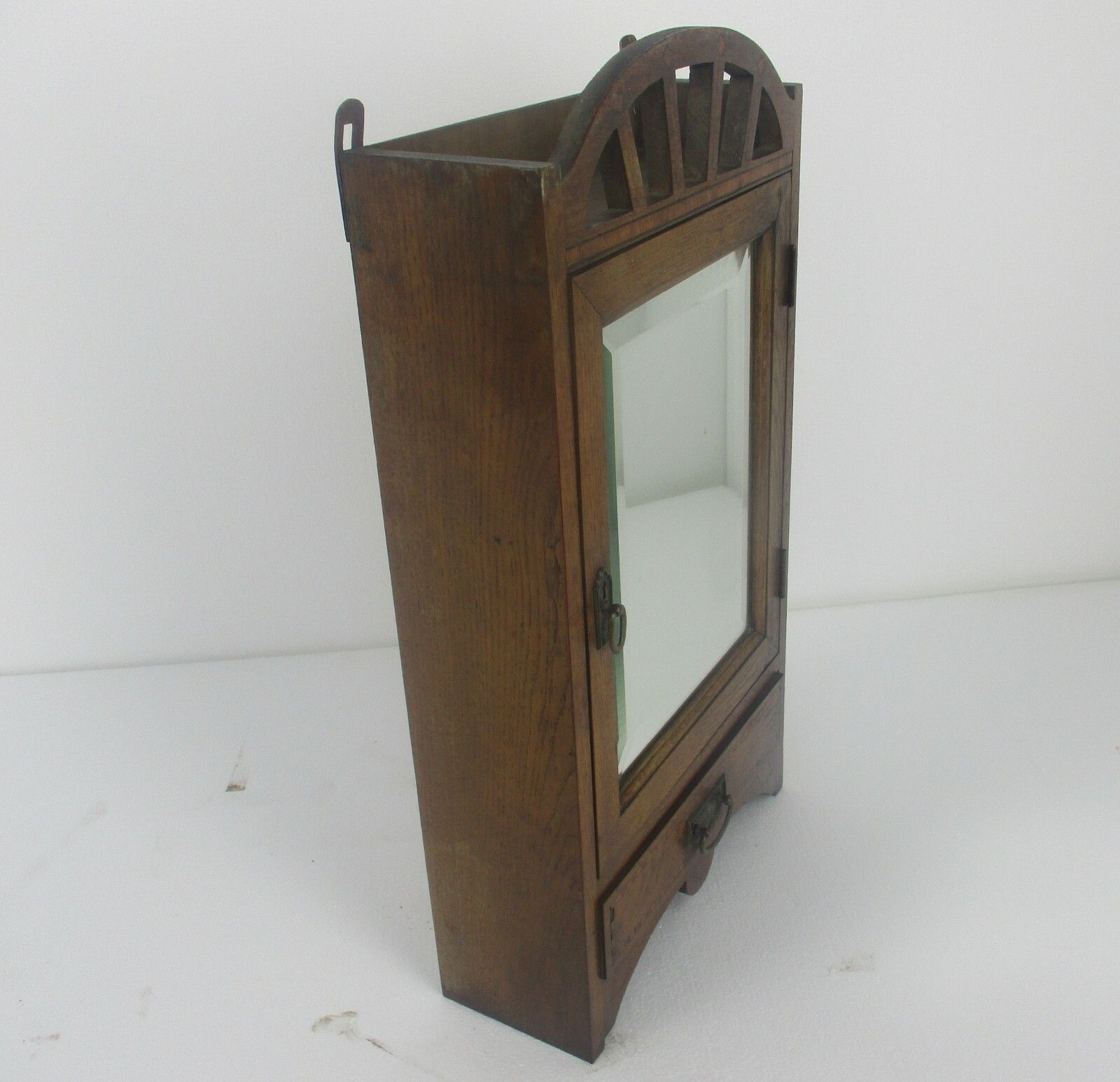 Kitchen Medicine Apothecary  Bathroom Cabinet Inlay Wood Exquisite Antique photo vinterior
