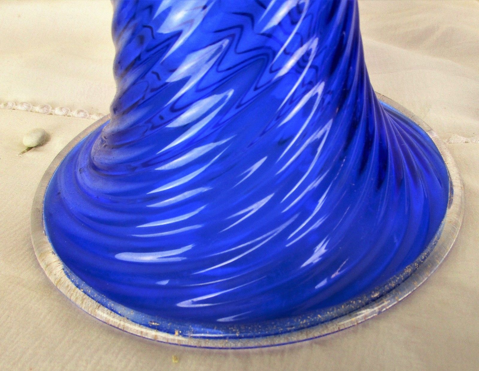 Pair Swirled Candlesticks Candle Holders Seguso For Vetri D'arte Art Glass  Htf photo for sale