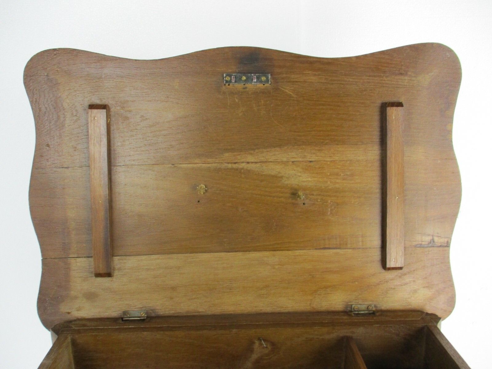 Antique Art Nouveau Wood Sewing Quilting Box Table Cabinet Two Tier  Gorgeous photo buy
