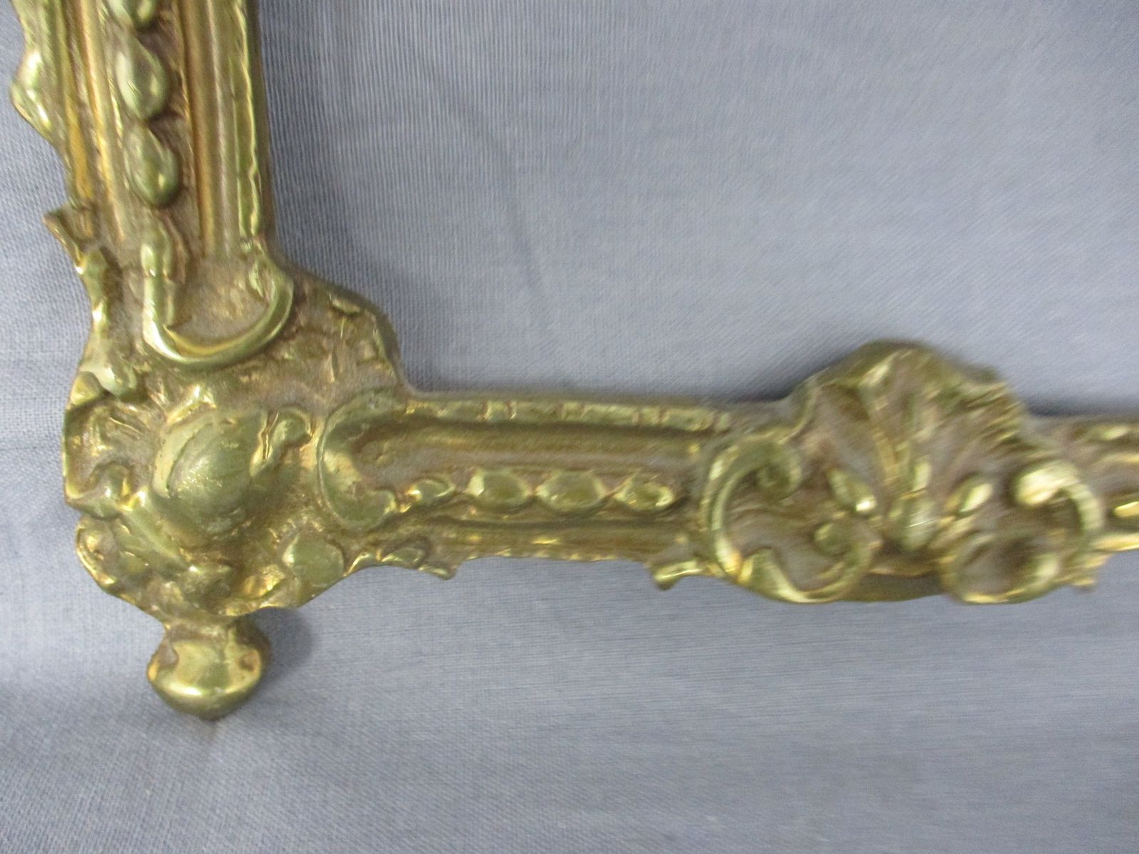 Couple Pair Art Nouveau  Antique Brass Picture Frames Ornate photo for sale