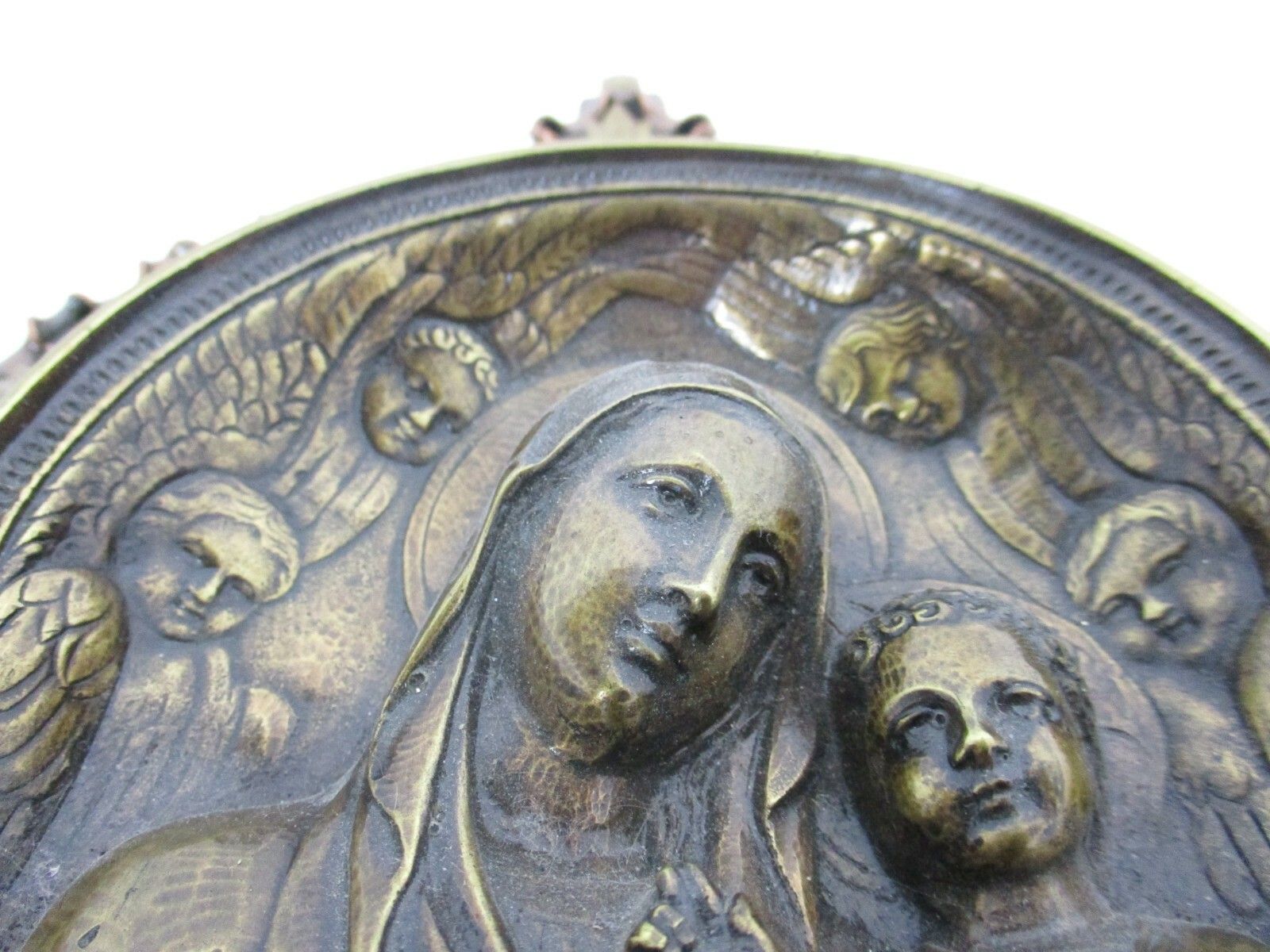 Holy Water Font Vessel Madonna And Infant Art Piece Verlinden Bronze Ave Maria photo 352.0
