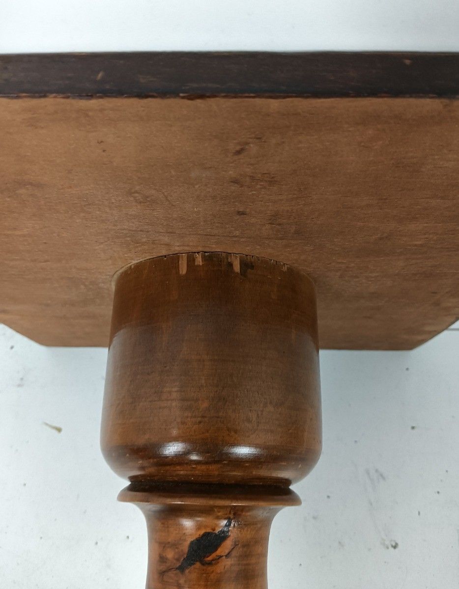 Wooden Pillar Pedestal Display Side Occasional Table Bonsai Plant Stand Vintage photo for sale