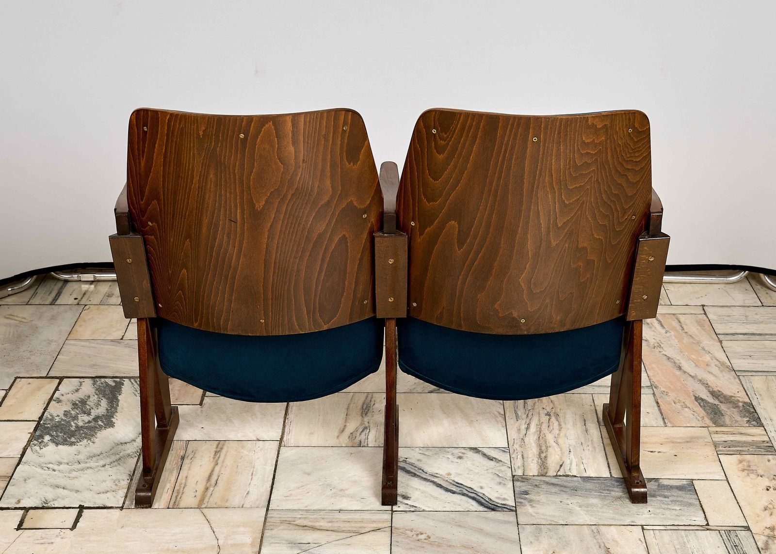 Folding 2 Seater Cinema Armchairs Czechoslovakia 1970s photo Furniture