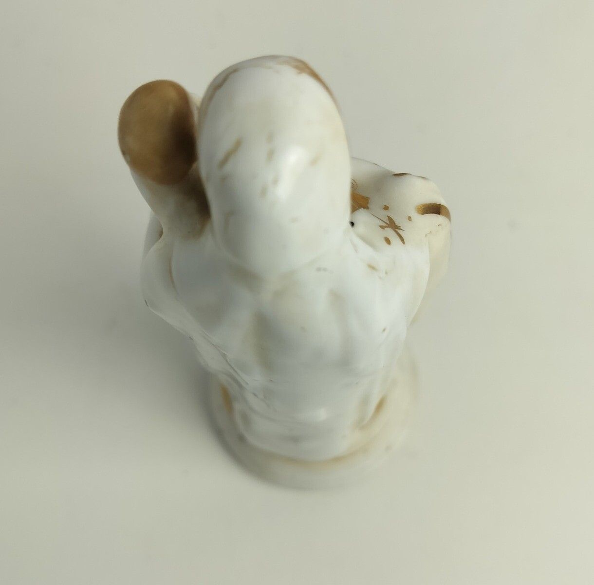 Antique 1900 Vieux Paris Porcelain Bisque Statue Virgin Mary Madonna With Infant photo buy