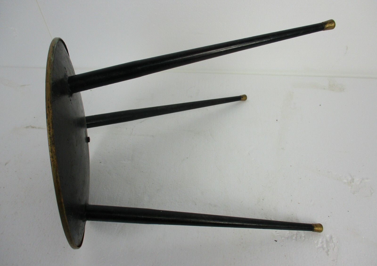 Small Side Table Mid Century  Modernist Coffee Table Plant Stand Brass Funky photo vinterior