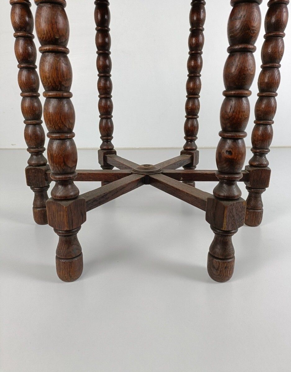 Antique Coffee Side Occasional Table Bobbin Legs Barn Farmhouse Style Gorgeous photo 445.0