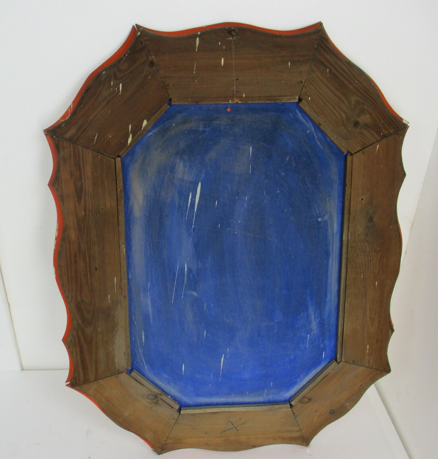 Venetian Mirror Ornate Etched Cut To Clear Glass Panels Pink Clear Art Nouveau photo buy