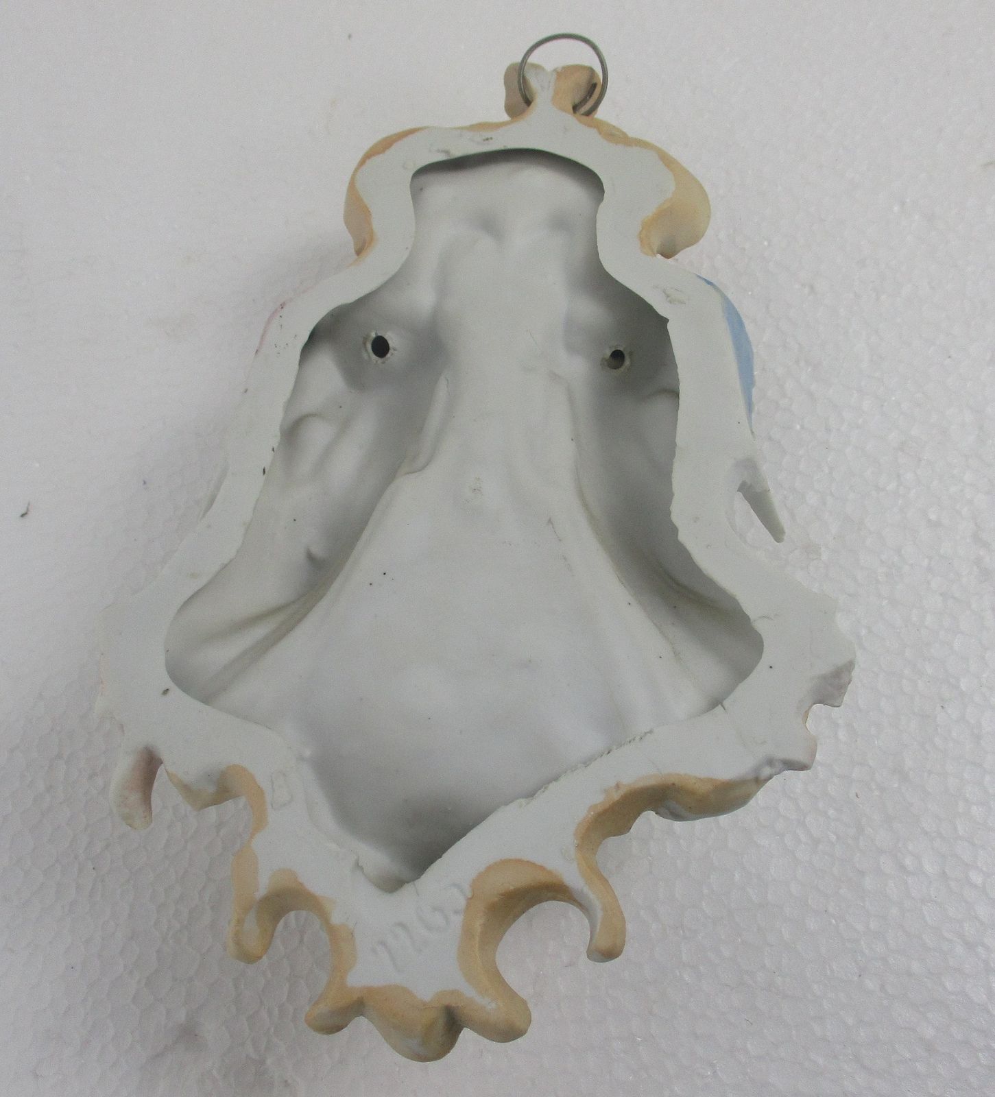 French Holy Water Font Vessel Infant Angels Playing Music Bisque Htf Lovely photo vinterior