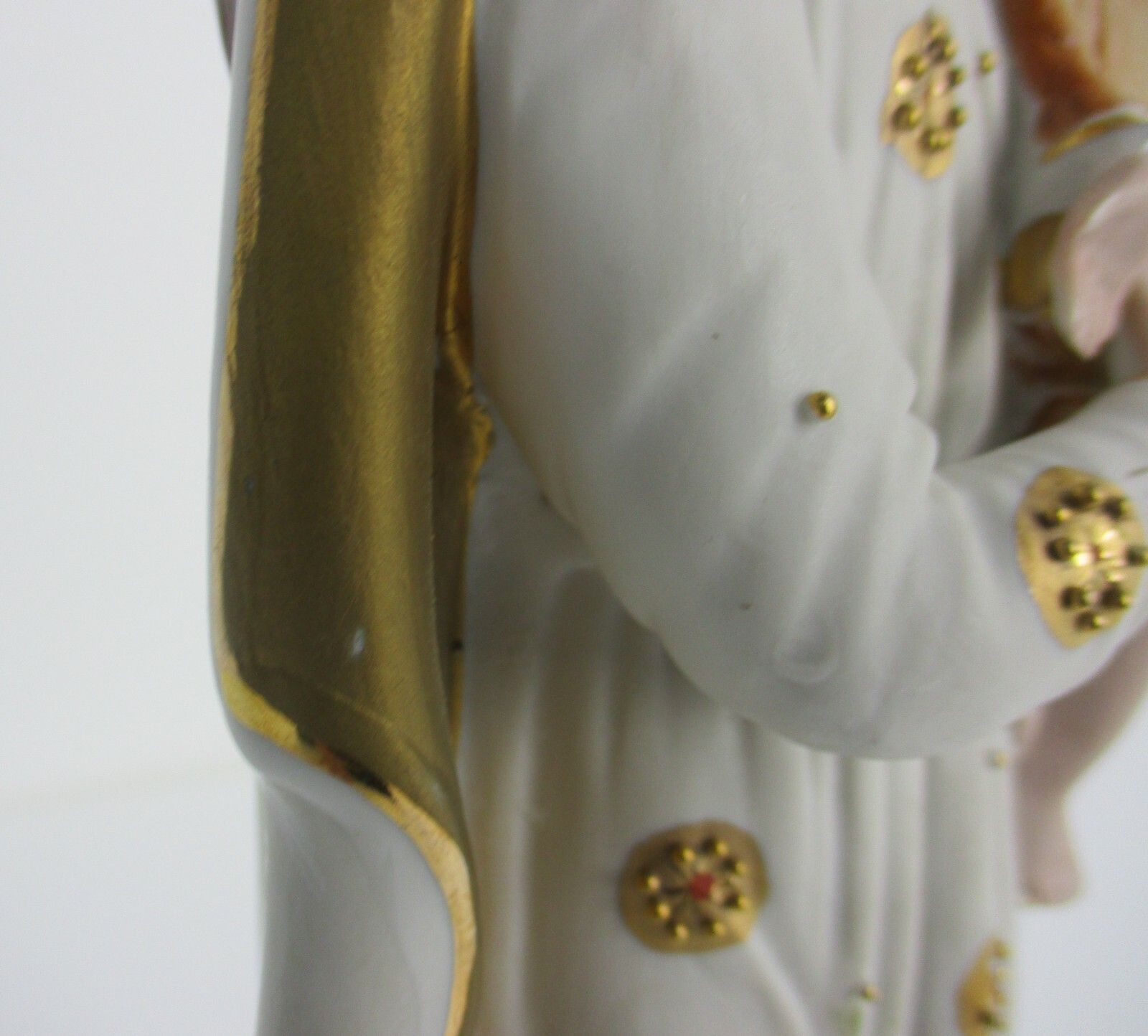 Antique Porcelain Bisque Statue Virgin Mary Our Lady Madonna Infant Jesus  Htf photo vinterior