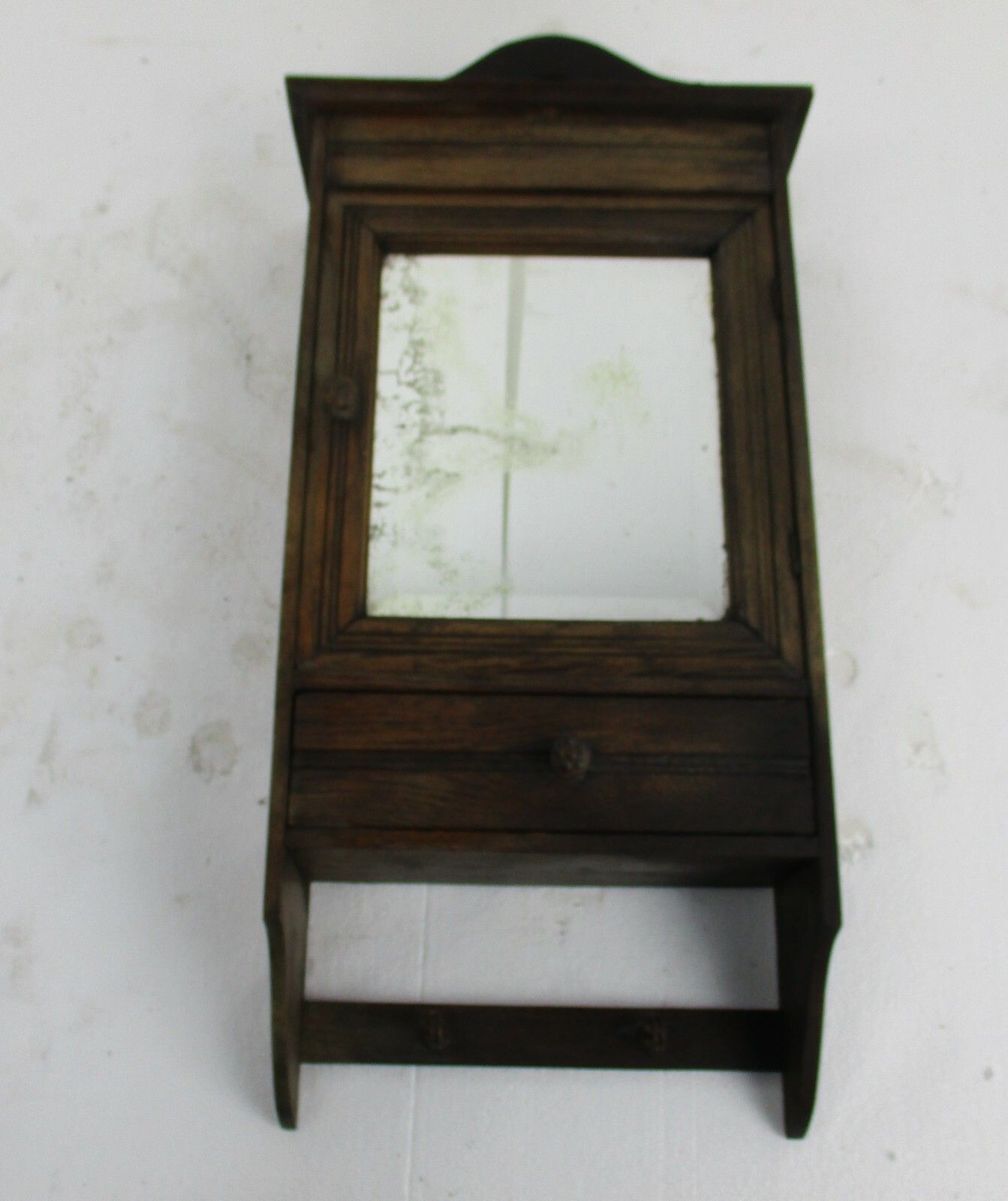 Large Kitchen Medicine Apothecary  Bathroom Cabinet Beveled Glass Towel Hooks photo vinterior