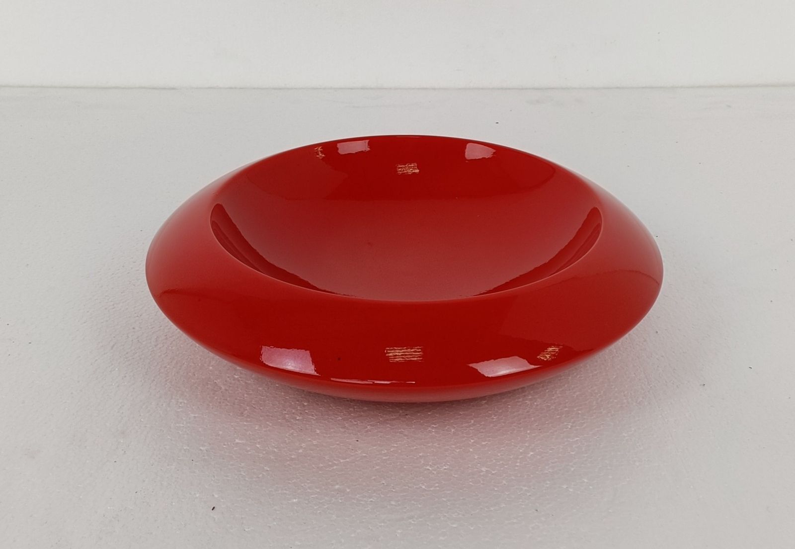 Pino Spagnolo For Sicart Italy, 1960/70's Space Age Dish Bowl Collector Red Ce photo furniture