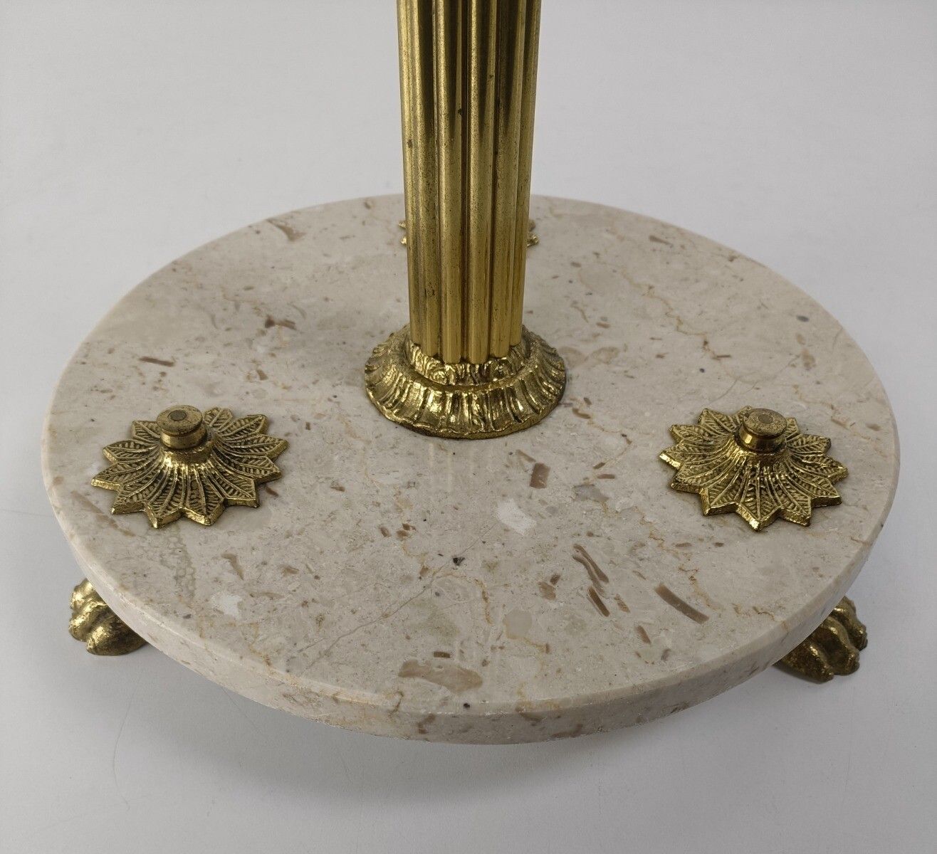 Mid Century Modern Cast Brass Hall Tree Coat Hat Rack Marble Base Eyecatcher Lio photo for sale