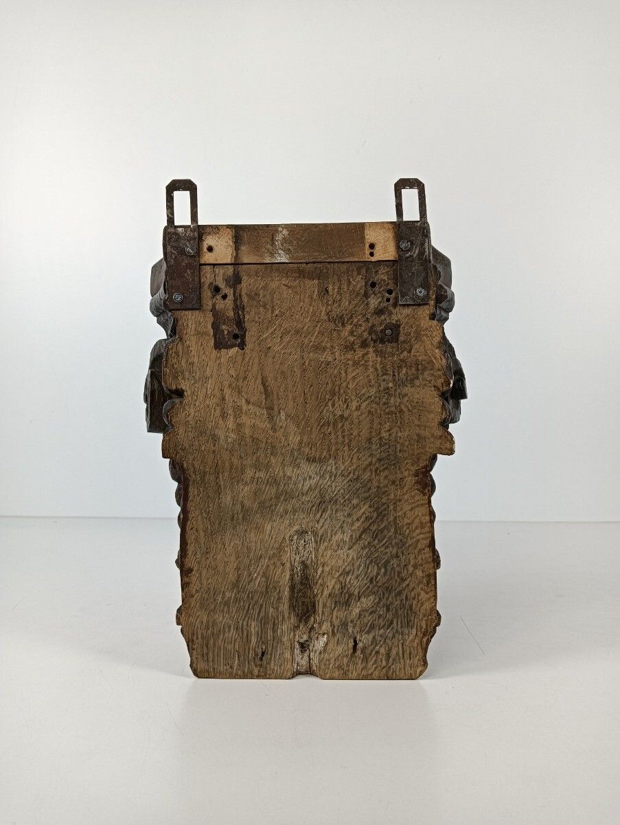 Antique Ornate Hand Carved Wood Wooden Wall Hanging Console Shelf Corbel 18th C photo vinterior