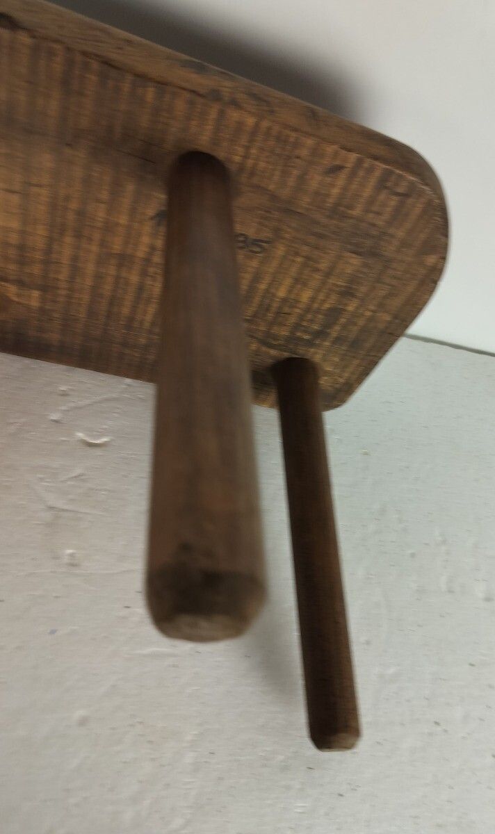 photo for sale Vintage Milking Stool Pedestal Plant Stand Side Table Farmhouse Barn Style Tripo