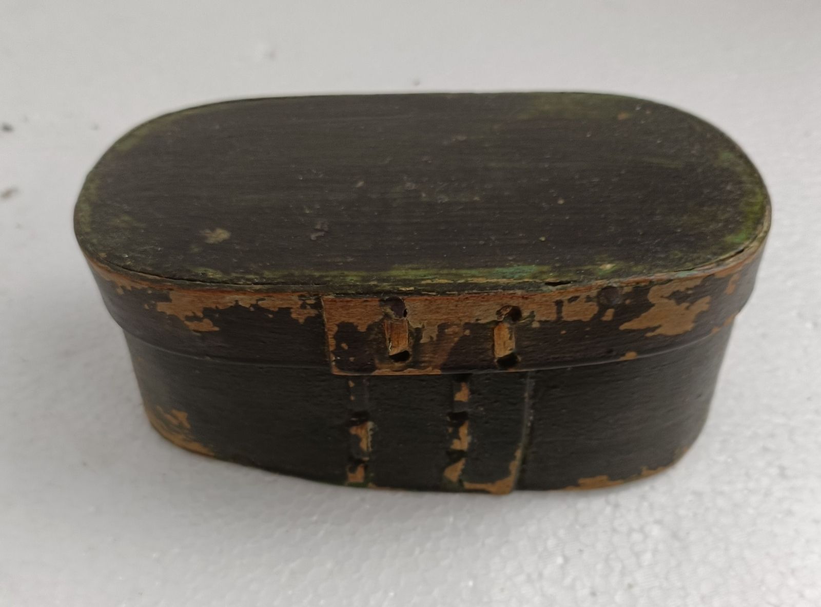 Set Of Three Small Antique  Wooden Cheese Boxes  Bent Wood Primitive Htf Art Nou photo 170.0