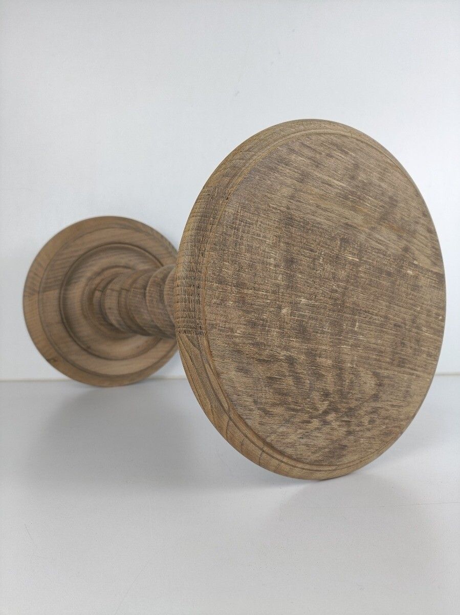 Barley Twist Pedestal Side Table Plant Stand Hand Carved Wood Vintage Barn Style photo buy