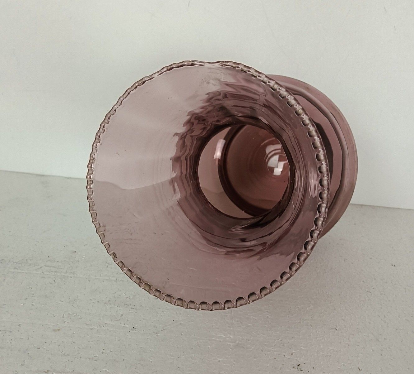 Art Deco Doyen Purple Amethyst Hooped Vase Lovely Large Art Glass Antique Belgiu photo Home Decor