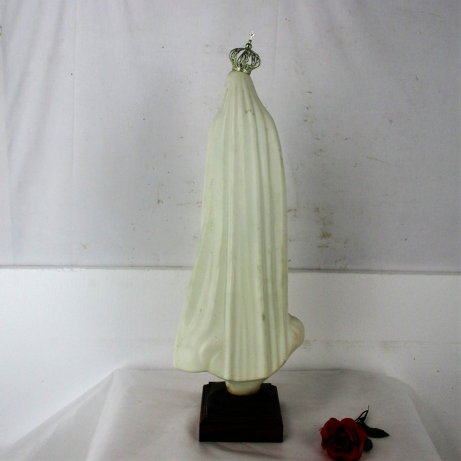 photo furniture Large Statue Our Lady Fatima Portugal Resin Glass Eyes Lovely 29.92"