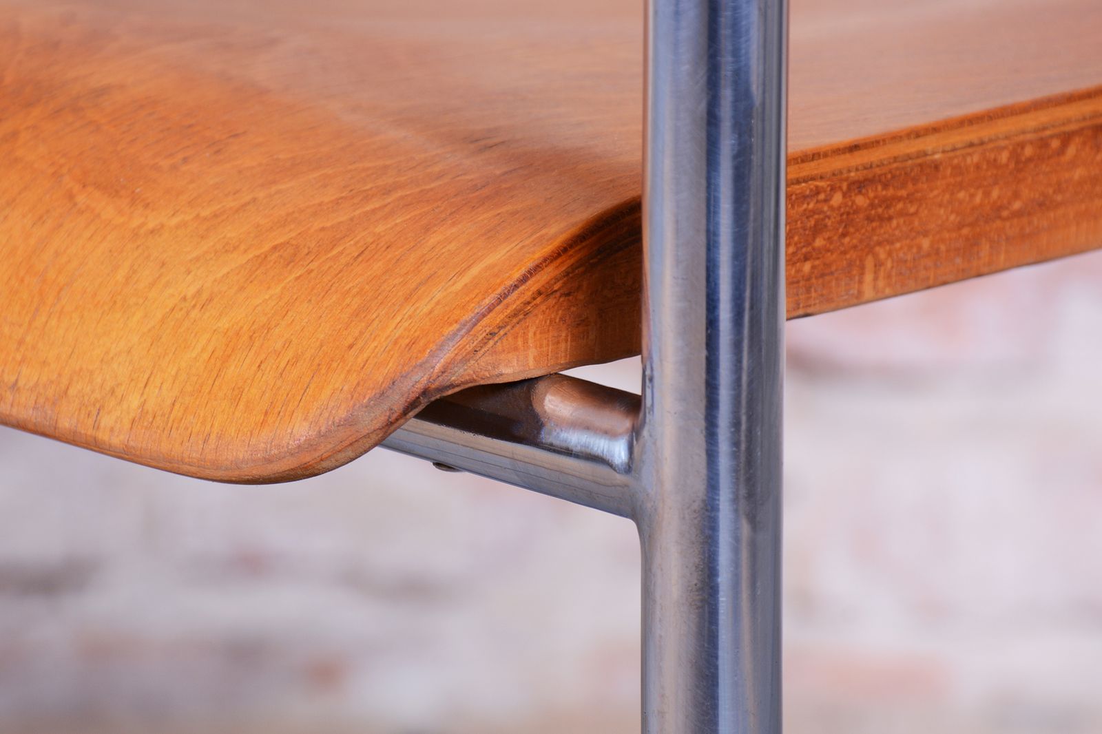 photo for sale Restored Bauhaus Armchair, By Vichr A Spol., Chrome, Steel, Beech, Czech, 1930s