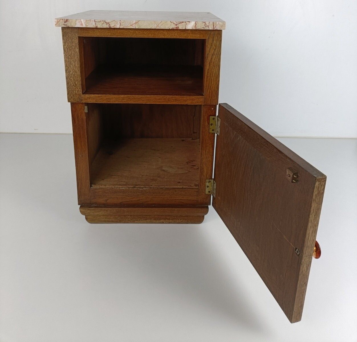 Antique Art Deco Art Nouveau  Marble Top Side Cabinet End Table Nightstand  Barn photo vintage