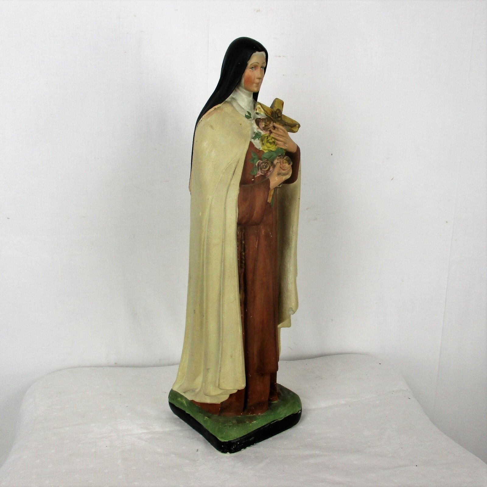 Large  Statue Plaster St Therese Lisieux Little Flower Of Jesus  Chapel 21.65" photo Art