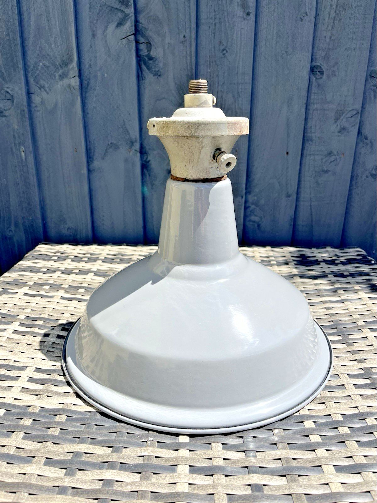 13" Industrial Factory Enamel Benjamin Rlm Crysteel Ceiling Light Shade Saaflux photo 85.0