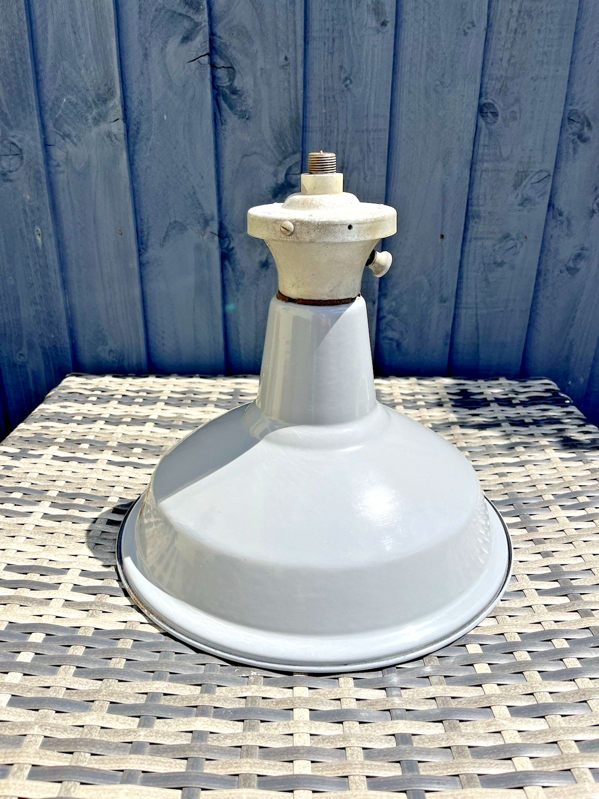 13" Industrial Factory Enamel Benjamin Rlm Crysteel Ceiling Light Shade Saaflux photo vinterior