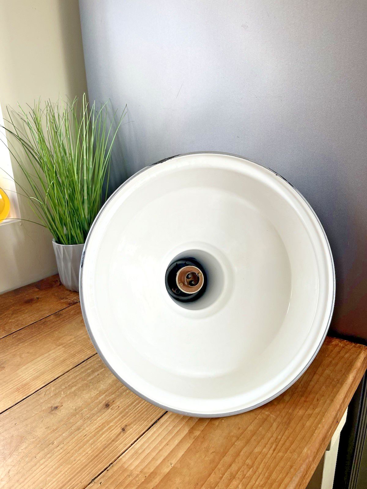 13" Industrial Factory Enamel Benjamin Rlm Crysteel Ceiling Light Shade Saaflux photo buy