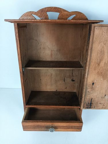 Medicine Cabinet Apothecary Kitchen Bathroom Wood  Shaving  Beveled Glass Mirror photo buy