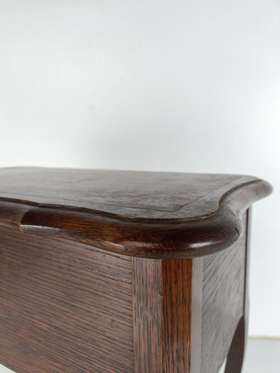 photo furniture Antique Art Nouveau Wood Sewing Quilting Box Table Cabinet Louis XV Style Beauti