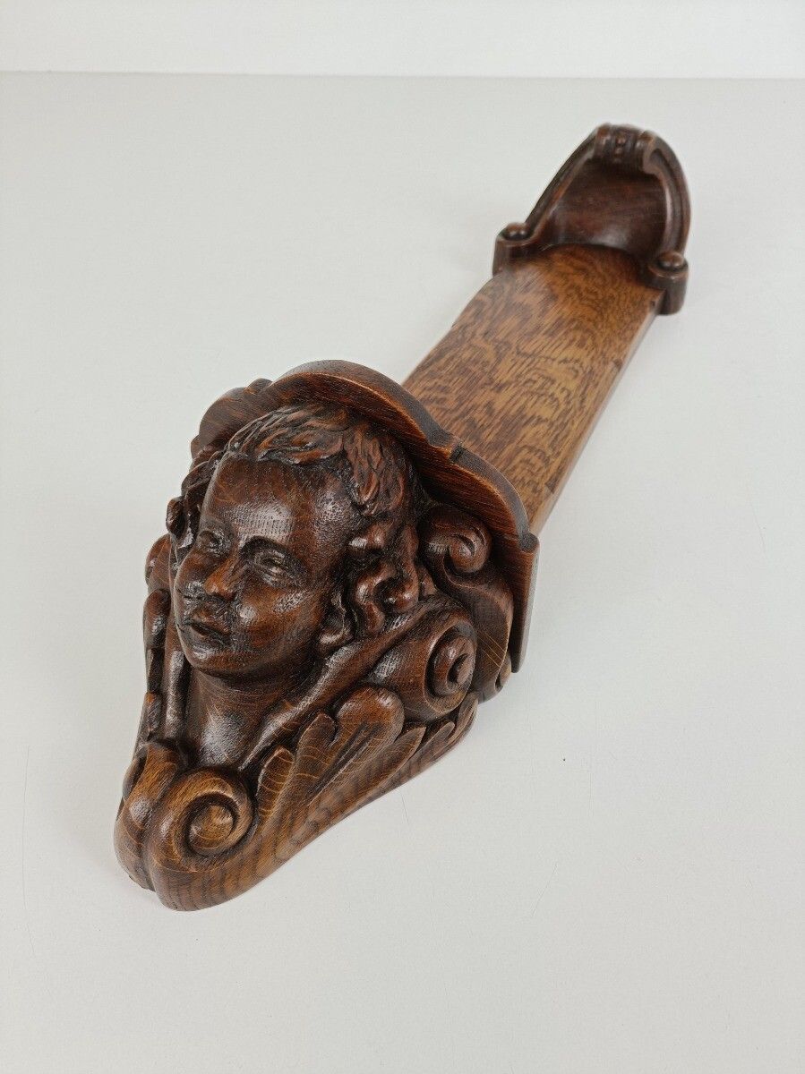 Gorgeous Small Wall Hanging Mounted Console Table Angel Putti Hand Carved Wood photo furniture