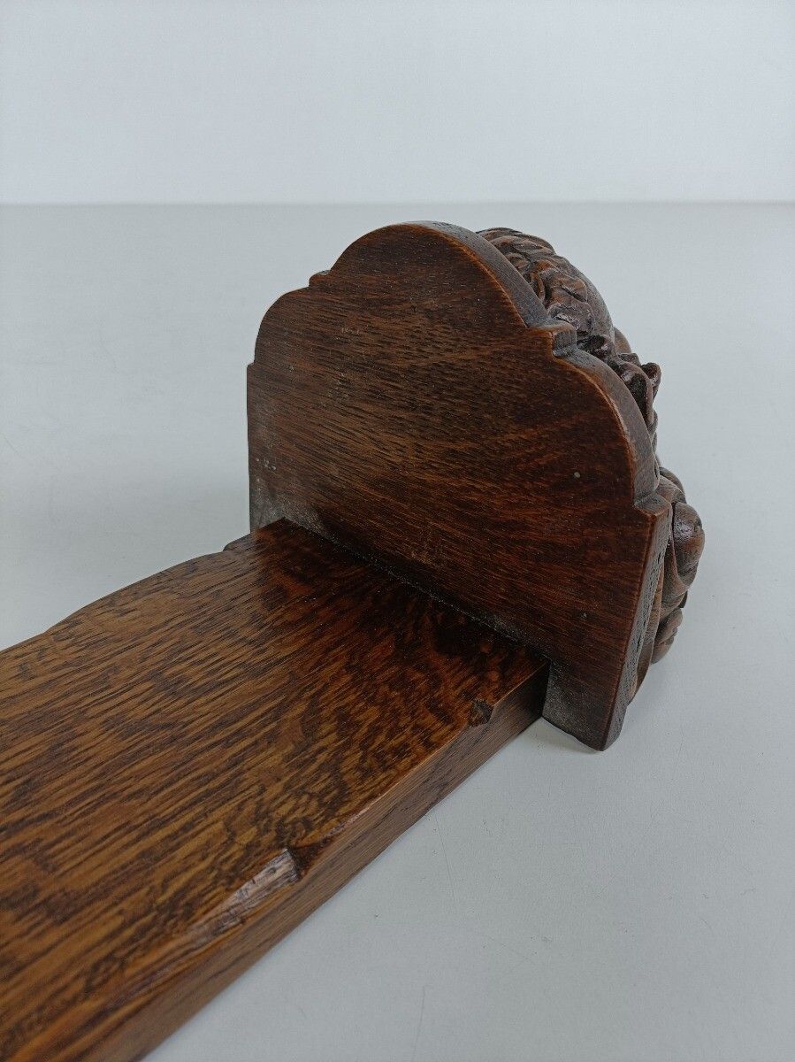 photo furniture Gorgeous Small Wall Hanging Mounted Console Table Angel Putti Hand Carved Wood