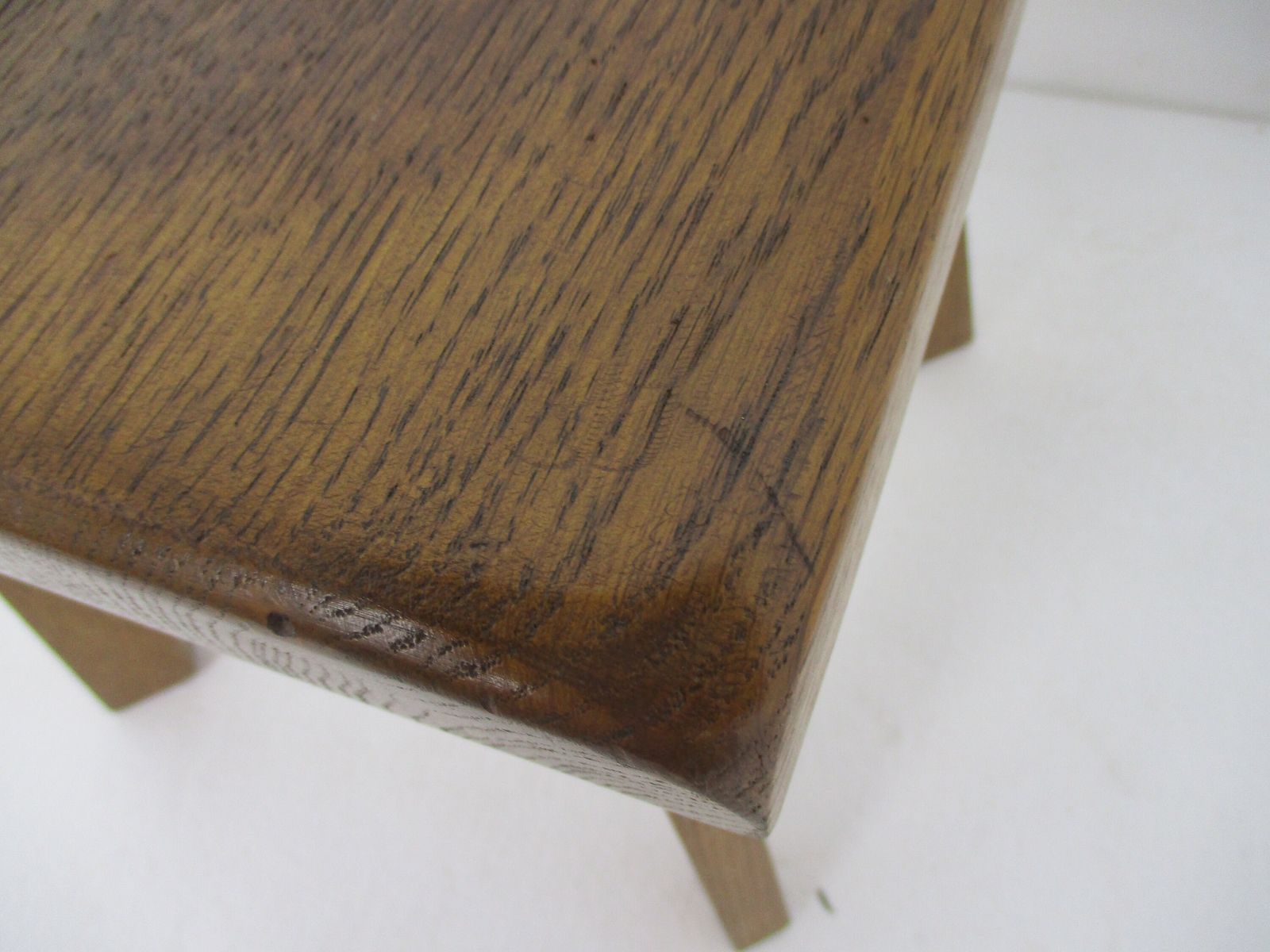 Square! Milk Milking Stool Farmhouse Country Barn Style Side Display Table Pedes photo vinterior