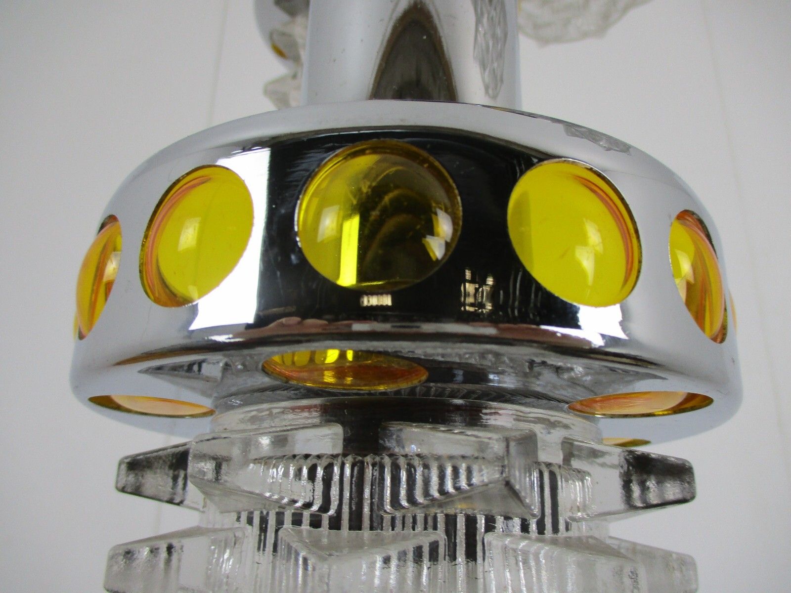 photo furniture Raak Modern Mid Century Chandelier  Modernist Cascade 5 Lights Shades Glass