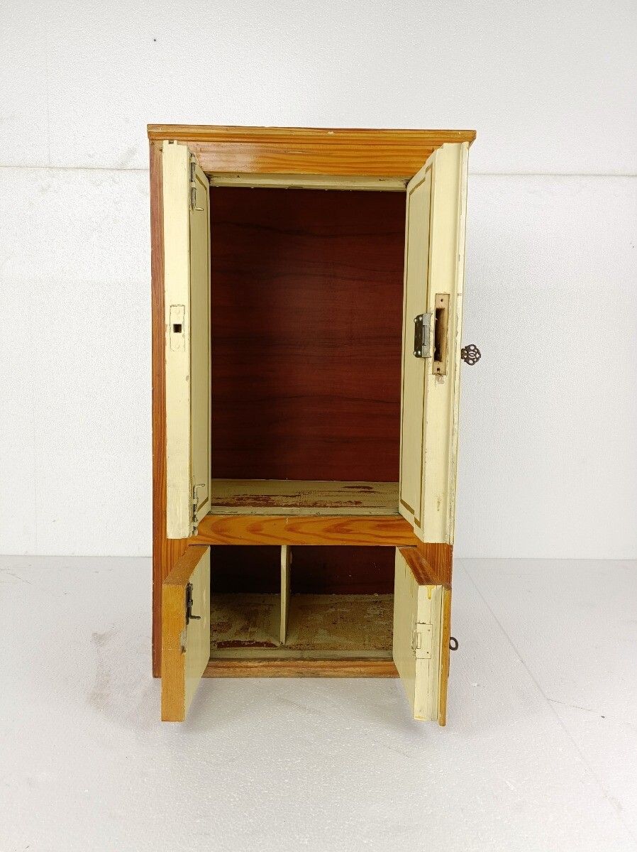 Wooden Antique Tabernacle Cabinet Church Tabernaculum Hand Carved Htf photo 647.0