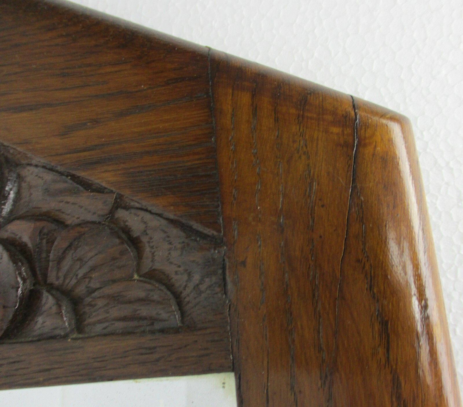 Hallway Cabinet Beveled Glass Mirror Hand Carved Antique Xl Htf Impressive photo buy