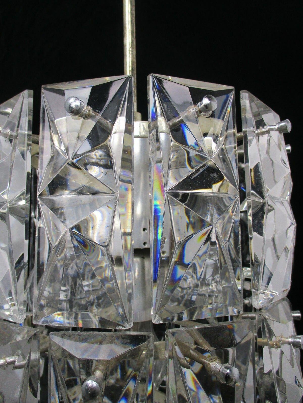 Chandelier Pendant Lamp Mid Century Modern Crystal Gorgeous Kinkeldey Style photo Lighting