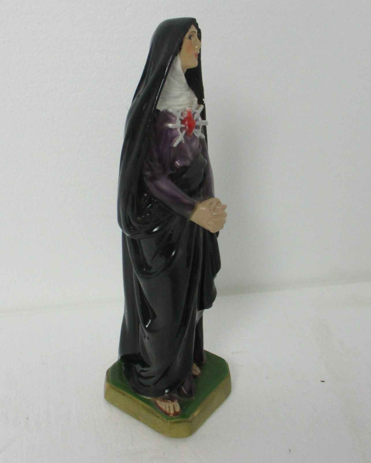 Our Lady Of Sorrows Virgin Mary Mater Dolorosa Madonna Statue 7 Swords Plaster photo for sale
