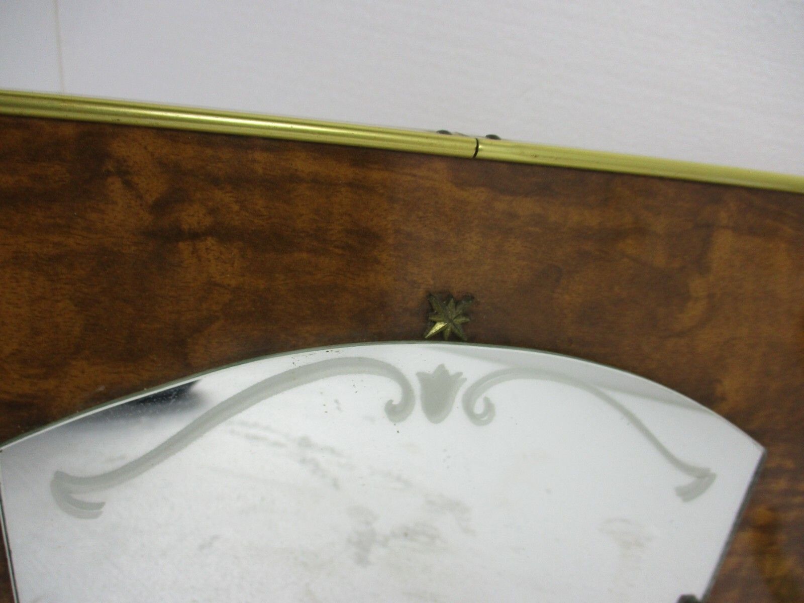 Vintage Mid Century Modern Wood Hat Rack Chrome Wood Industrial Rockabilly photo vinterior