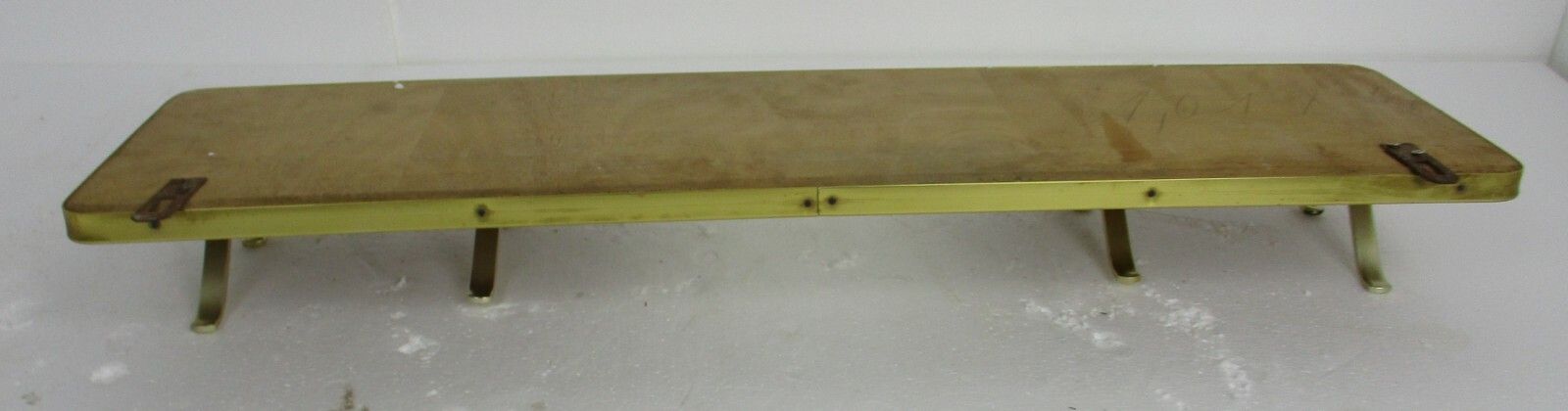 Vintage Mid Century Modern Wood Hat Rack Chrome Wood Industrial Rockabilly photo buy