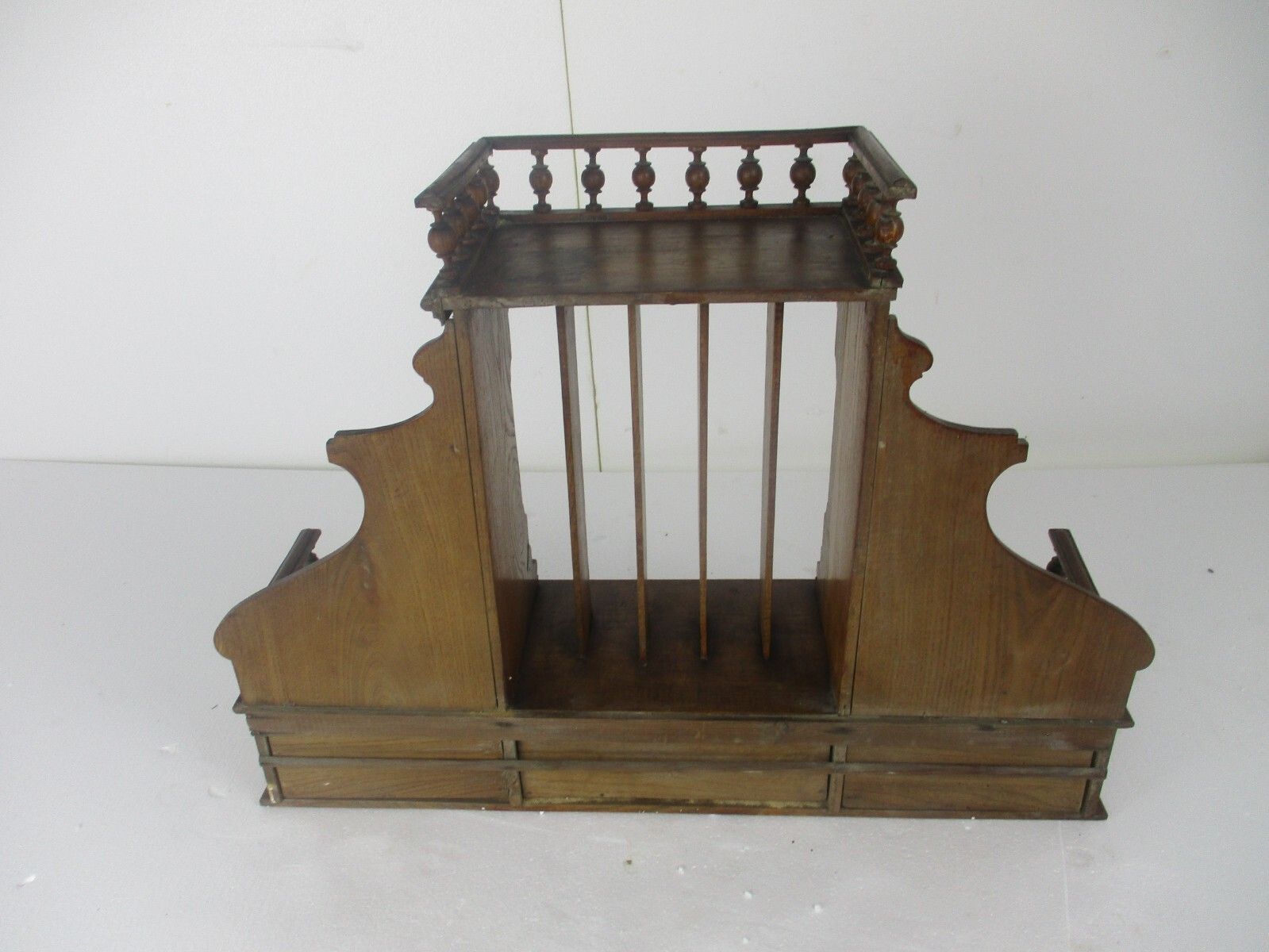 photo for sale Antique Pediment Cabinet Spindles Display Kitchen Shelves Drawers Stunning
