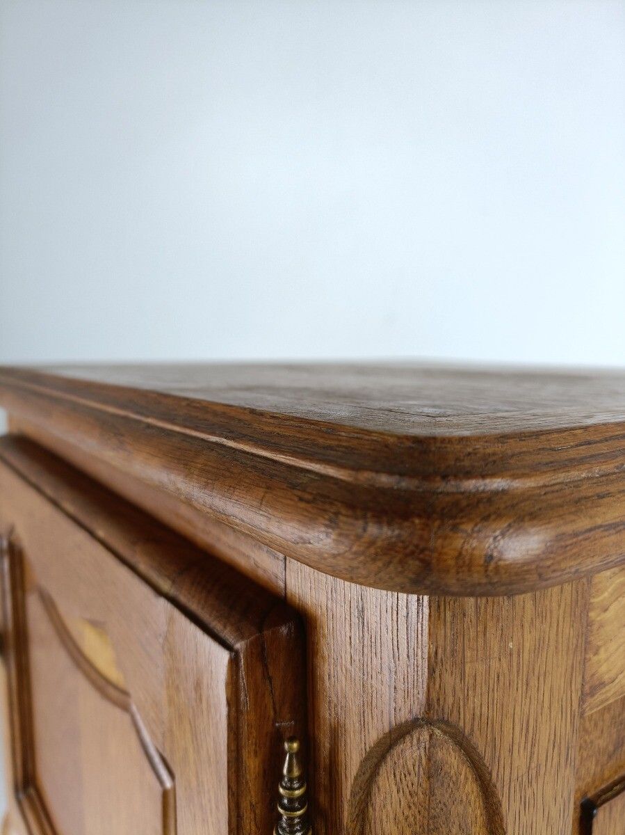 Nightstand End Table Dresser 50s Wood Vanity Cabinets Louis XVI Style Louis XV M photo vintage