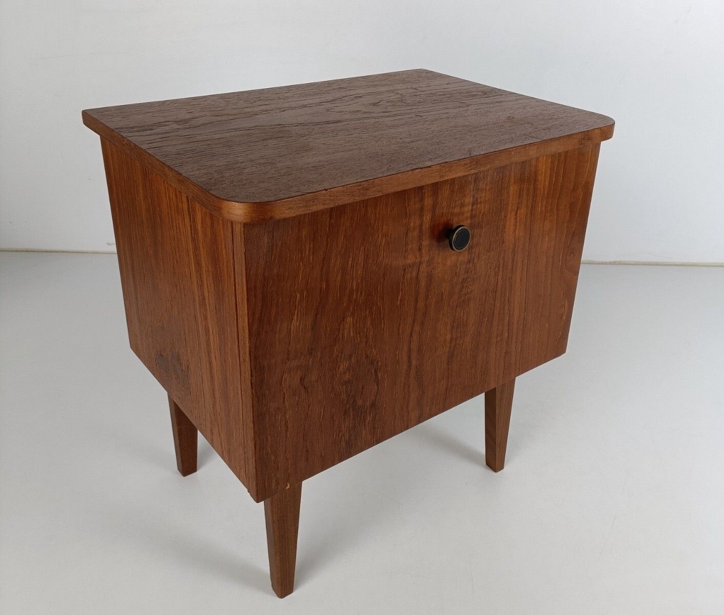 Vintage Nightstand End Table Mid Century Modern Wood Night Stand Cabinet Bedroom photo for sale