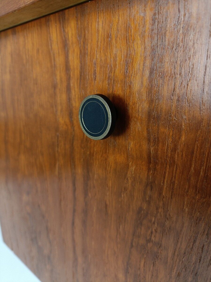 Vintage Nightstand End Table Mid Century Modern Wood Night Stand Cabinet Bedroom photo vinterior