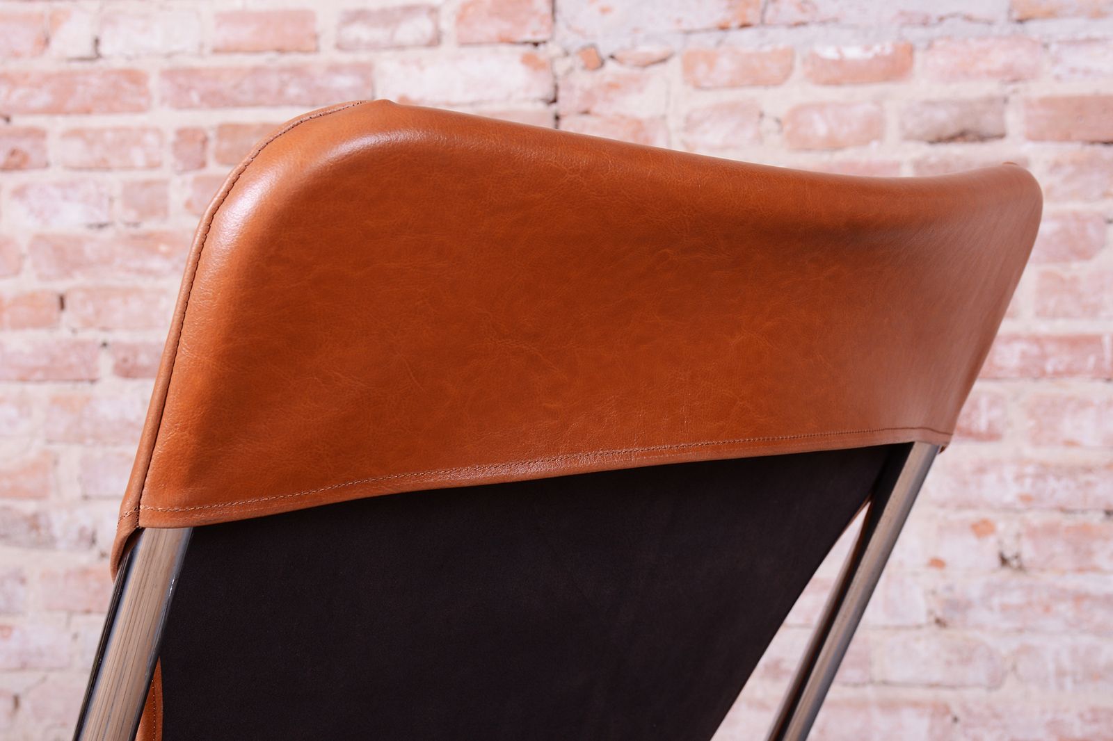 Restored Bauhaus Armchair, By Lusch And Co West, Chrome, Leather, Germany, 1970s photo vintage