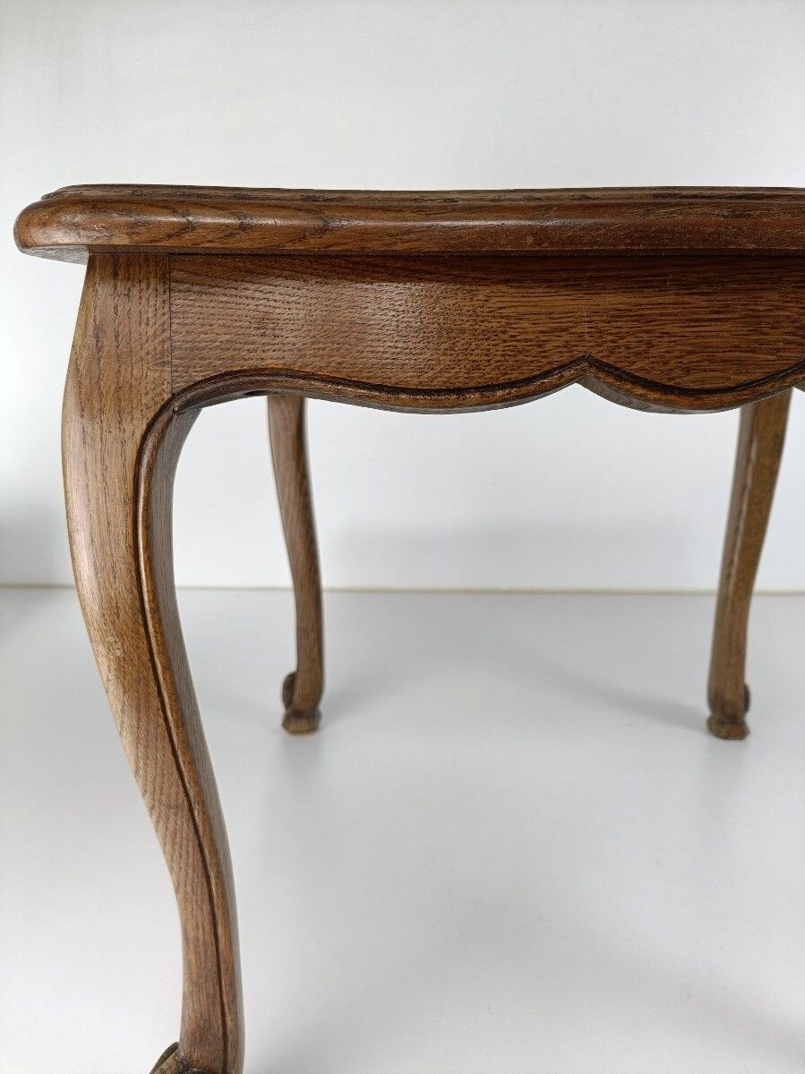 Louis XV Style Coffee Occasional Side Table Carved Wood Beautiful Pattern Top VI photo buy